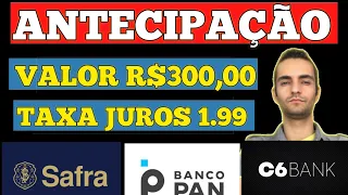 URGENTE! ANTECIPAÇÃO SAQUE ANIVERSÁRIO BANCO SAFRA, C6BANK E BANCO PAN! COM A MESMA REGRA.