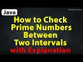 Java Program to Check Prime Numbers Between Two Intervals