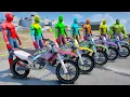 Download Lagu Spiderman and Motorcycle Race Challenge - Extreme Spinning Ramp Challenge