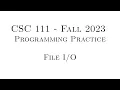 C Programming Practice Fall 2023 - 10 01