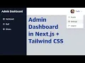 Next js Admin Dashboard Tutorial with Tailwind CSS - Step by Step Todik