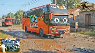 bus tayo oren jalan jalan ke pekalongan sambil main telolet basuri nada dan sheila on 7