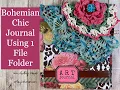 Bohemian Chic Journal using 1 File Folder