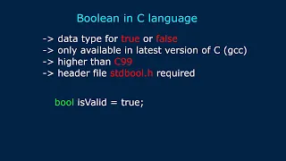 Boolean in C Programming