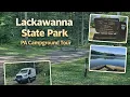 Lackawanna State Park PA Campground Tour Carpenter Town Camping Area in Pennsylvania