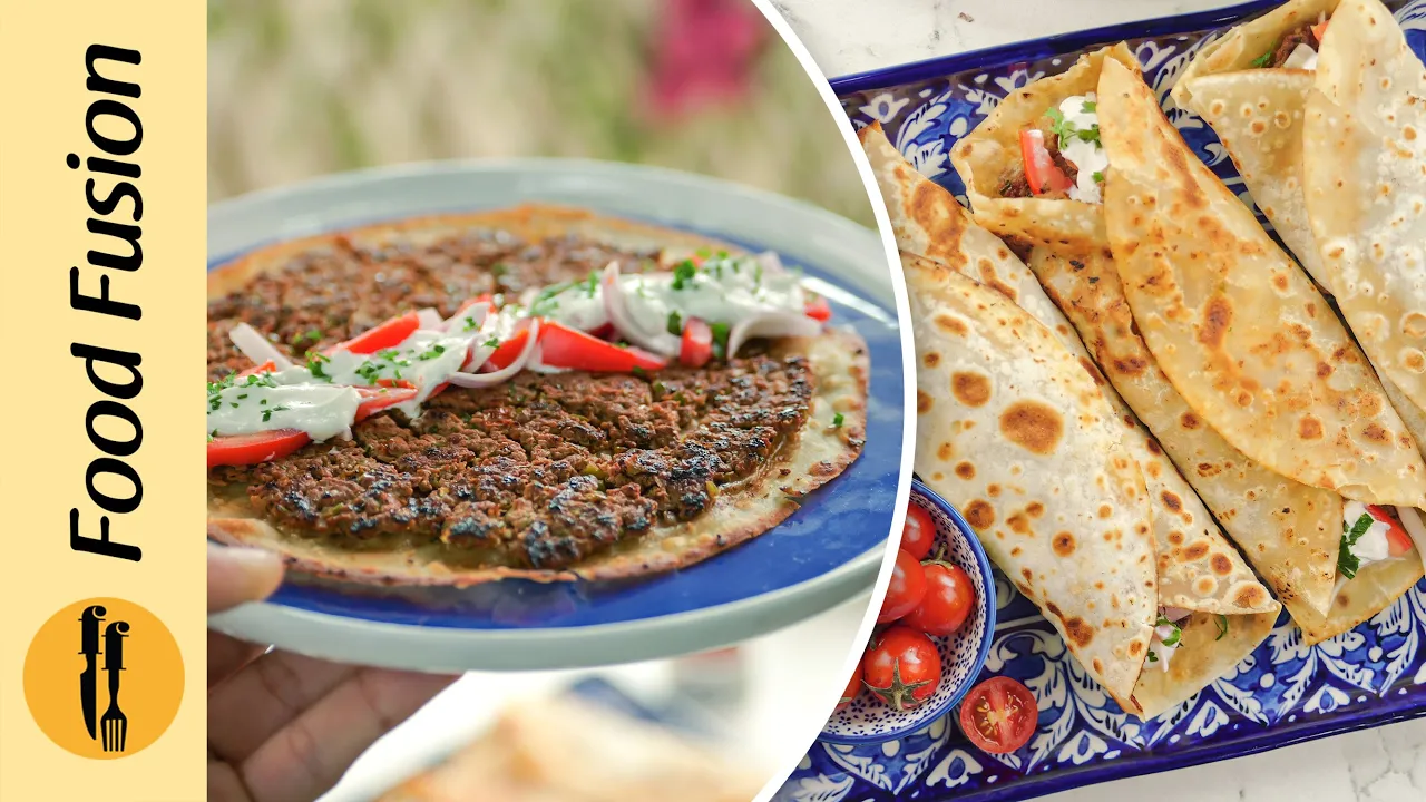 Turkish Lahmacun Recipe by Food Fusion