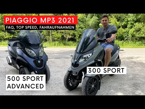 Download MP3 2021 Piaggio MP3 300 Sport & MP3 500 Sport Advanced | FAQ and Top Speed