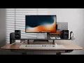 Ergonomic Standing Tech Desk Setup Build COLAMY LumiDesk