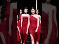 Lagu Group of Asian models in sexy red dresses with shimmering fabrics