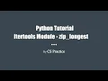 Python Tutorial Itertools Module - zip