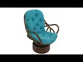 Blazing Needles Solid Twill Swivel Rocker Chair Cushion