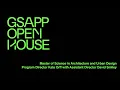 Fall 2021 Master of Science in Architecture and Urban Design Open House