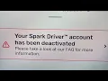 Spark deactivated my account