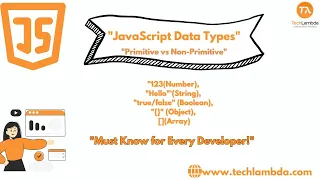 JavaScript Data Types Explained Primitive Non-Primitive Types with Examples