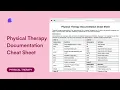 How to use physical therapy documentation cheat sheet