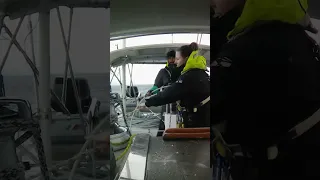 Oh SNAP! Broken jib car line while under sail… #sailingadventure