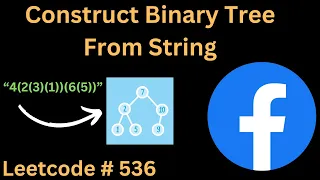 CONSTRUCT BINARY TREE FROM STRING LEETCODE 536 PYTHON STACK SOLUTION