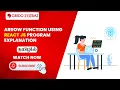 Arrow Function using React JS program Day 2 React JS Training in chennai Credo Systemz
