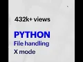 python file handling X mode for creating file