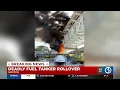 Fiery crash closes Gold Star Bridge
