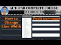 16 How to Change Line Thickness Width in AutoCAD polyline edit command Pedit Command
