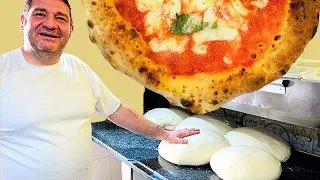 Salvatore a Neapolitan pizza chef shows us how to make Neapolitan pizza dough in Rome Italy