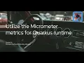 Utilize the Micrometer metrics for Quarkus runtime
