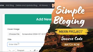 MERN Stack Application MongoDB Express Node js and EJS Blogging Website 2024 Full Source Code