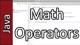 Math Operators - Java Programming Tutorial PC Mac 2015