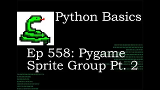 Python Basics Tutorial Pygame Sprite Group add draw update Method