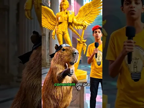 Cappy teve sua escultura pintada, mas isso não a impediu. Capi #capivara
