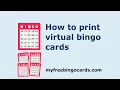 How to print virtual bingo cards