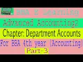 BBA 4th Year Advanced Accounting 2 Chapter Department Accounts Part-3