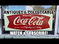 Antique hunting at Recycling The Past in Newnan Georgia Signs Bottles collectibles etc