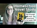 Homeschool Novel Study Language Arts Without Curriculum Flip Through and Download FULL Week