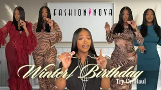 fashion nova curve winter birthday try on haul