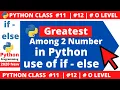 python program greatest among two number in python