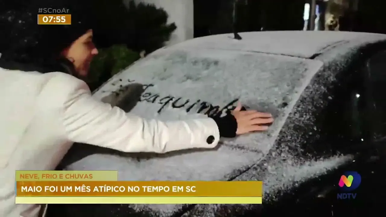Neve, frio e chuvas: maio foi um mês atípico no tempo em Santa Catarina