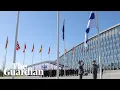 Download Lagu Finland flag raised at Nato HQ as country joins military alliance