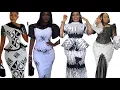 40 Black and White Funeral and Thanksgiving outfits Kaba Slit styles for Funerals