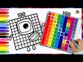 Numberblock 100 To 300 Drawing Coloring For Kids Learn To Draw Numberblocks Easy At Art Start