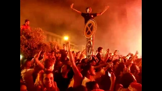 فرحة جمهور الترجي بالبطولة 27 في باب سويقة 