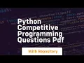 python competitive programming questions pdf