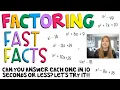 Algebra 1 - Factoring Fast Facts