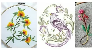flower hand embroidery stitch for churidar kurti ring knot challah work aari maggam work