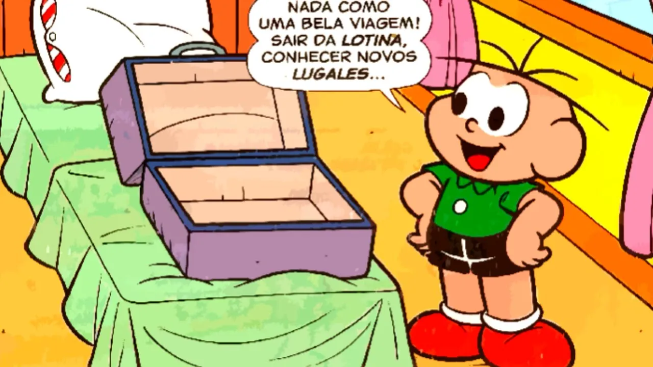 ARRUMANDO A MALA PARA VIAJAR - QUADRINHOS DA TURMA DA MÔNICA