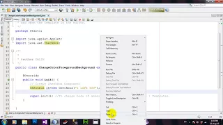 How to Change ColorForeground Background CheckBox using Java Applet and AWT in Netbeans