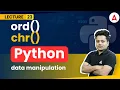 What is ord chr functions Python Programming Course Coding Adda247