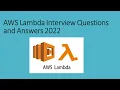 AWS Questions on Lambda 2022