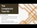 The Complexity Tool Kit